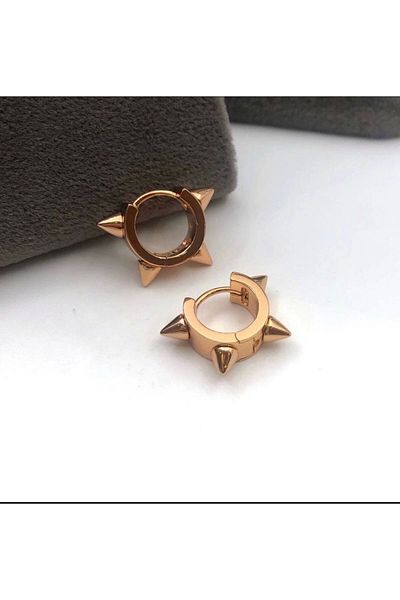 mrsflower jewelry NAILED MINI HOOP EARRING