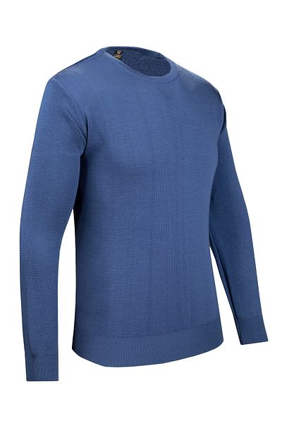 Çizgi Triko Pulover pentru bărbați cu dungi - decolteu, mâneci imprimate și talie elastică, tricot din oțel - 4241C
