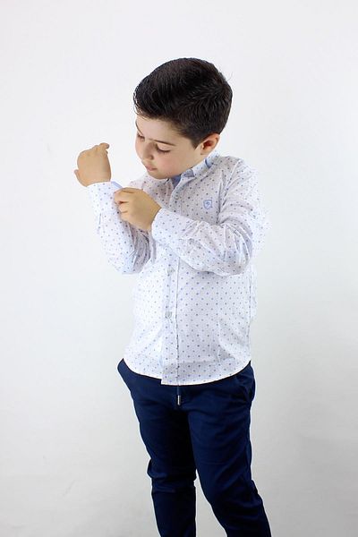 Doctor junior Спортна риза с дълъг ръкав с шарки за момче