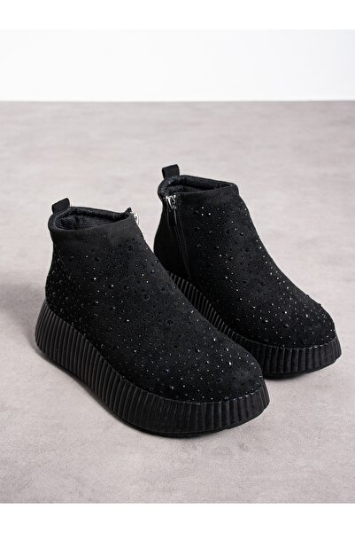 Alemdar Shoes LİVİNA Siyah Taş Detay Kadın Bot