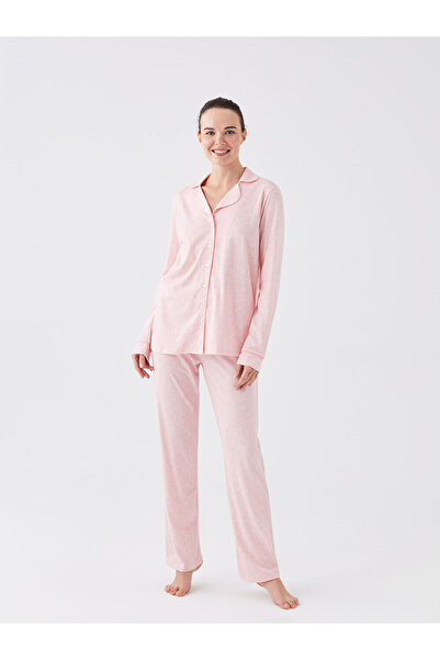 LC Waikiki Lcw Gömlek Yaka Desenli Kadın Pijama Takımı