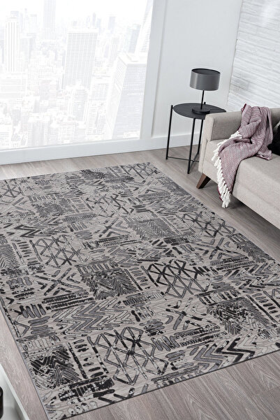 Naar Adara 37254a Iskandinav Desenli Salon Halısı Koridor Halısı Makine Halısı