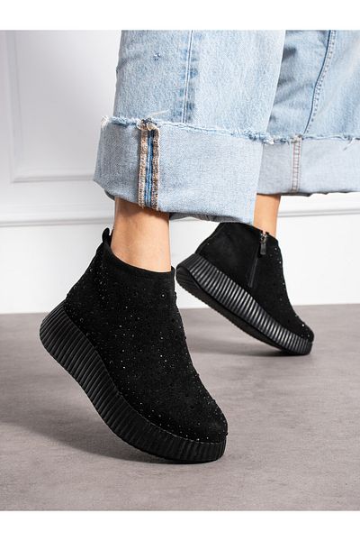 Alemdar Shoes Γυναικείες μπότες LIVINA Black Stone Detail
