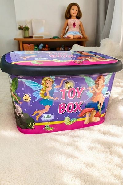 biedda 50 Liters 1 Piece Mega Size Plastic Multi-Purpose Patterned Toy Storage Container and Organization Box