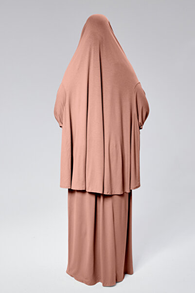 Sonbaharmoda Φόρεμα προσευχής - δύο τεμάχια, οργανικό βαμβάκι, ελαστικό μανίκι, αντιολισθητική φούστα, χτενισμένο βαμβακερό μουσουλμανικό