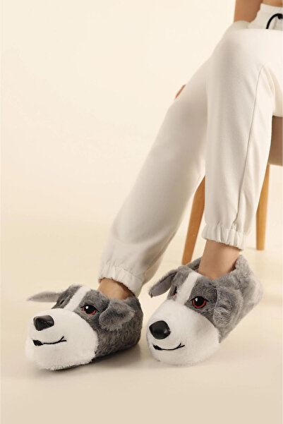 Clothco Unisex Köpek Figürlü Panduf Ev Pandufu