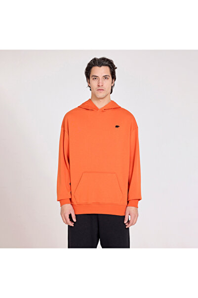 Bad Bear Drake Oversize Erkek Turuncu Kapüşonlu Hoodie