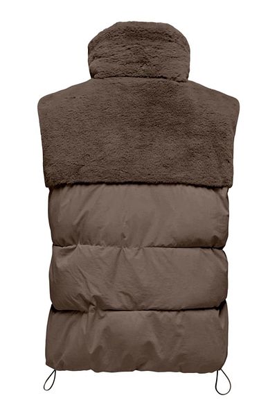 ONLY Onlwanja Fur Puffer Mix Waistcoat Cc Otw A.Khaki