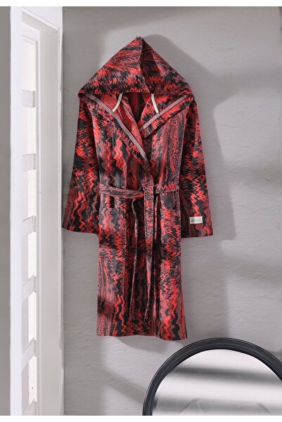 Stella Belli 100% бавовняний ручний тканий халат з капюшоном і візерунком | У...