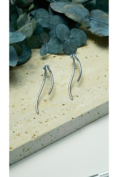 SEYAS JEWELRY ALTIN KAPLAMA VİNTAGE ARKASI KURDELELİ KÜPE SİLVER