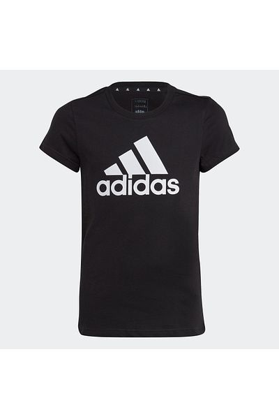 adidas Essentials Big Logo Cotton Kids Black T-Shirt Ic6120