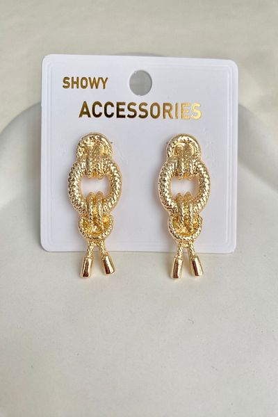 DEMOKAN Women's Earrings Double Knot Hoop Earrings