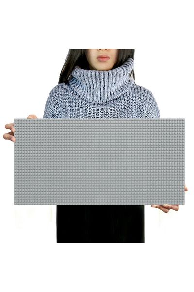 Choice Grey 32*64 Holes Classic Building Blocks Base Board, Diy Assembled Building Blocks Wall Compatible W