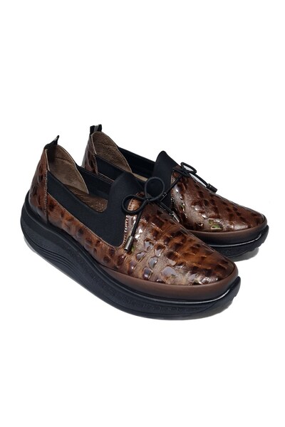 Ceyo Еластични дамски обувки на танкетка от естествена кожа Phlyon Sole - 4030