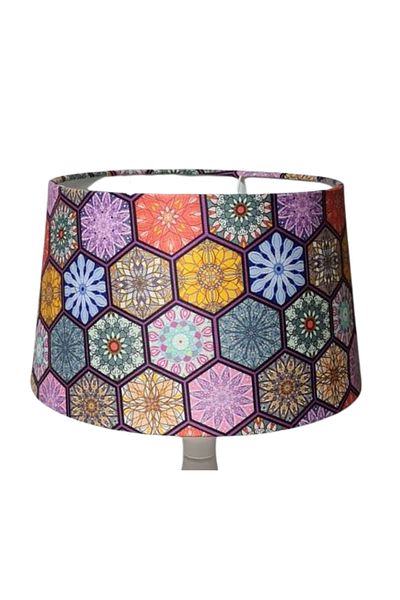 TEKAY AYDINLATMA Floor Lamp Cap Bottom 40 Diameter Top 33 Diameter Color Patterned Fabric Finish Floor Lamp Head