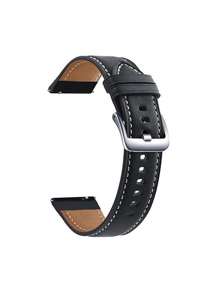 Choice 20mm Black 20 22mm Strap For Samsung Galaxy Watch 3 41 45mm Genuine Leather Band For Huawei Watch Gt