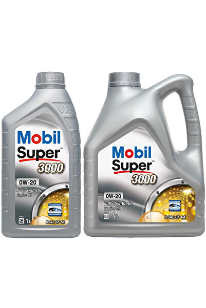 Mobil Super 3000 0W20 Motor Yağı 4L + 1 L ÜT:2024