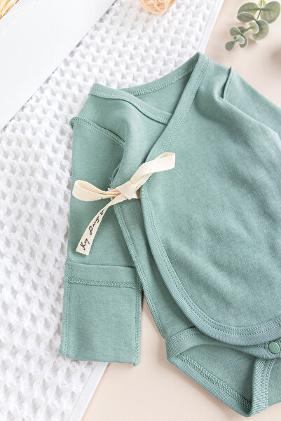 Babymod Reverse Stitched Newborn Double Breasted Snap Fastener Bodysuit