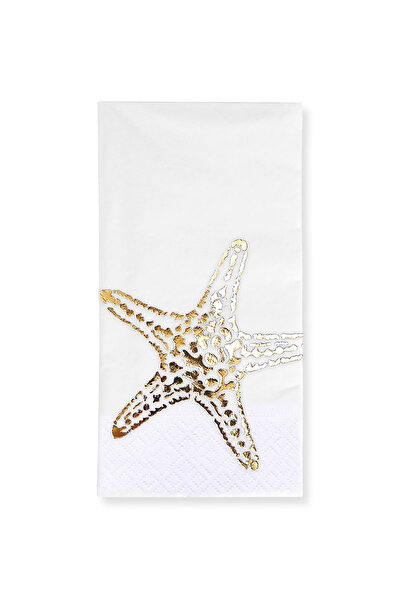 Story 40x40 سم ورقة ذهبية منقوشة على شكل نجمة البحر مكونة من 16 منديل ورقي أب...