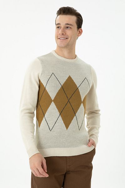 U.S. Polo Assn. Ανδρικό Πέτρινο Πουλόβερ 50272105 -VR049