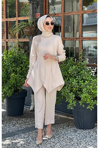 qupra Pantalon Takım Qay62133 Bej
