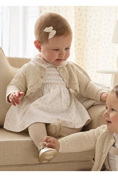 MAYORAL Kız Bebek Puantiyeli Kadife Elbise