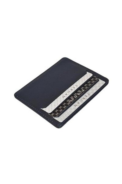 Tergan Δερμάτινη θήκη για κάρτες Unisex Navy Blue - 01050o15