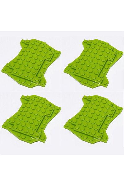 Choice 4pcs Green 4pcs Irregular Special Baseplate Diy Assemble Building Blocks, Plant Trees Forest Garden