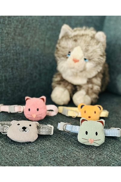 CNSZ Cat Collar with Teddy Bear 4 Pieces