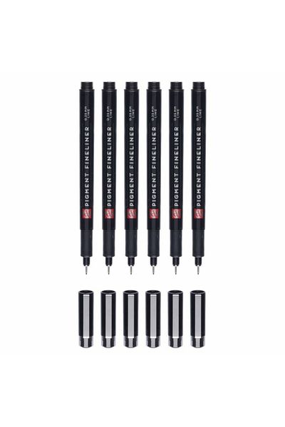 Art & Art Talens Pigment Fineliner Technical Drawing Pen Set of 6