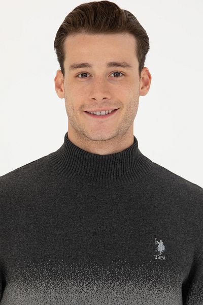 U.S. Polo Assn. Men's Anthracite Melange Sweater 50272121 -Vr081