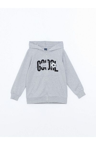 LC Waikiki Lcw Hooded Boy's Zippered Sweatshirt