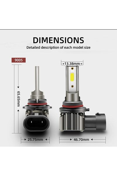 Choice 9005 High H11 Low 6000k White 4x9005 Car Led Headlight Bliub Ultra Bright High Low Beam Bright Repla