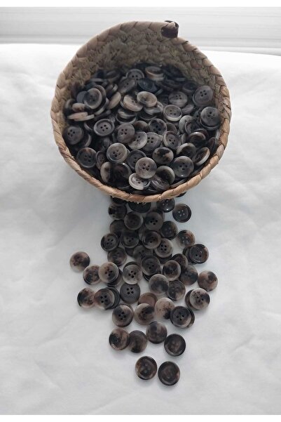 Tasarım Bitter Brown Color Marble Patterned 2 cm Diameter Polyester Button 20...