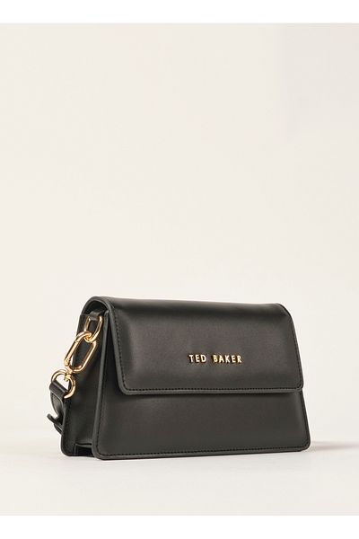 Ted Baker Černá malá taška přes rameno z ploché kůže 8266