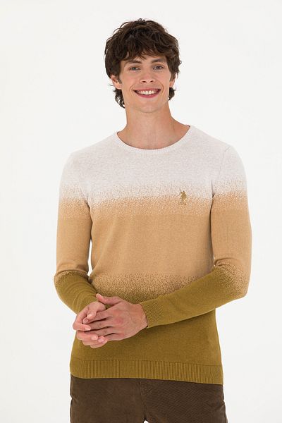 U.S. Polo Assn. Pulover pentru bărbați Stone Melange 50272127 -VR225