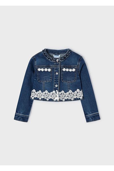 MAYORAL Female Child Denim Slub Jacket 3475