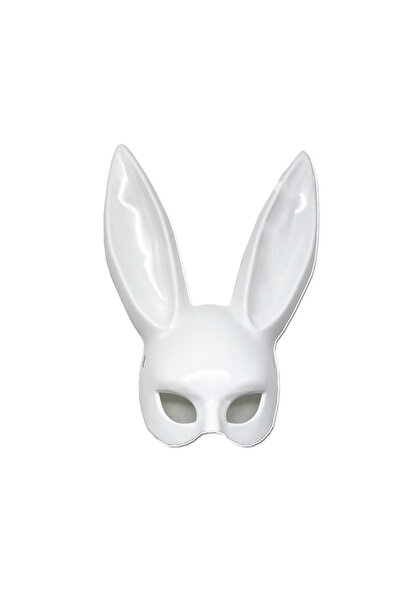 Choice قناع أرنب أبيض أسود أبيض زينة حفلات الهالوين قناع أرنب طويل الأذنين زي تنكري