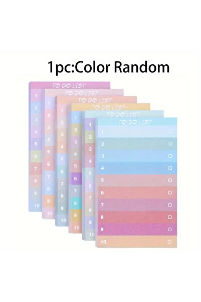 Choice Random 1pc 50 Sheets To Do List Sticky Notes,Multicolors Lined Sticky Notes Self Adhesive Sticky Not