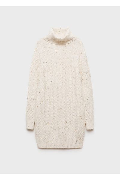 MANGO Woman Turtleneck Woven Dress