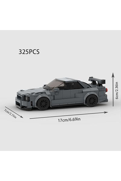 Choice M10394 Hot Moc Skyline Gt-r R34 Speed City Car Champion Racer Supercar Fast & Furious Building Block