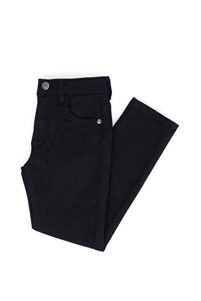 U.S. Polo Assn. Kız Çocuk Siyah Kanvas Pantolon 50272136-VR046