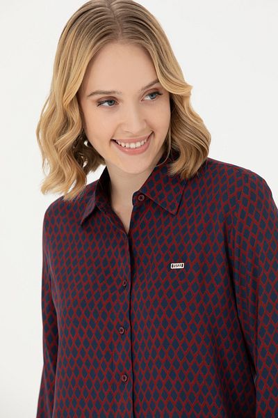 U.S. Polo Assn. Women's Red Long Sleeve Shirt 50272150 -Vr030