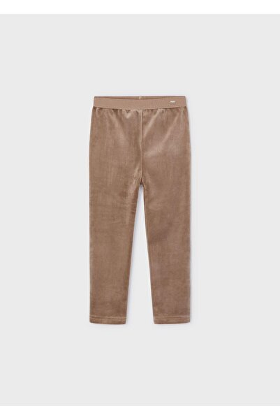 MAYORAL 3-9 Yaş Kız Çocuk Kadife Tayt Pantolon Kahverengi