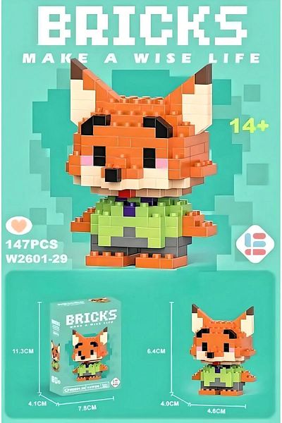 Bricks Disney Zootropolis Nick Puzzle - 3D Puzzle Lego