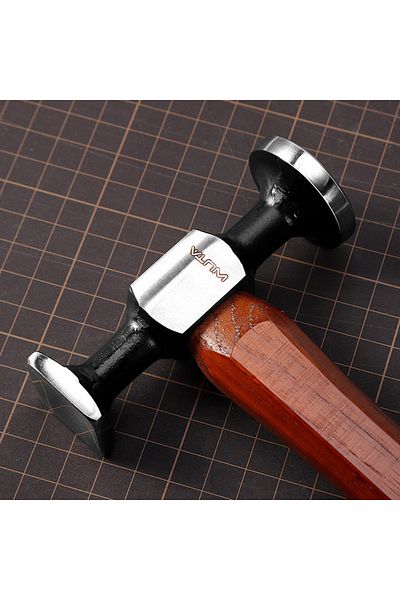 Choice 1 Piece Wuta Leather Mallet Hammer Cobbler Hammer Carbon Steel Double Head Smooth Chasing Hammer For