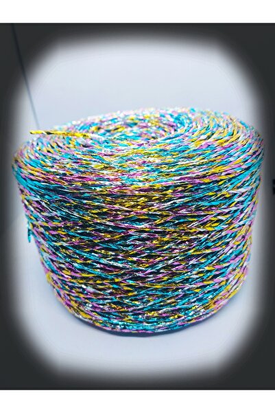 Handmade 60 de grame de sfoară metalică lucioasă - sfoară de tricotat de culoarea curcubeului