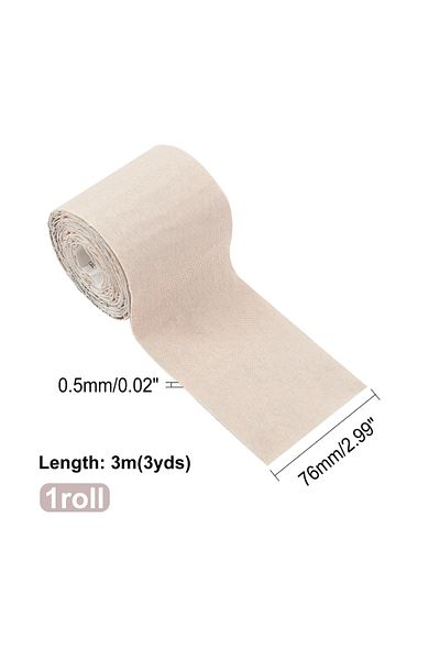 Choice White 118x3 Inch Self-adhesive Repair Patches 3" Linen Fabric Patch Beige Fabric Repair Patch Linen