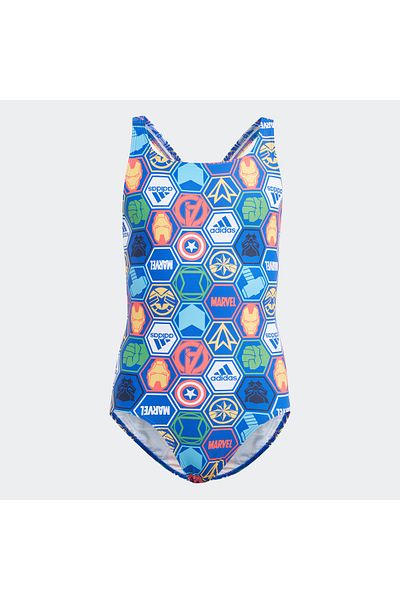 adidas Marvel Avengers Children's Swimsuit - Blue, IT8618