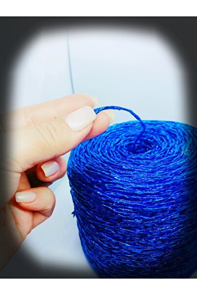 Handmade 50 de grame de frânghie sax blue metalic, frânghie pentru împletitur...